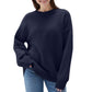 Women's Loose Casual Round Neck Long Sleeved Sweatshirt