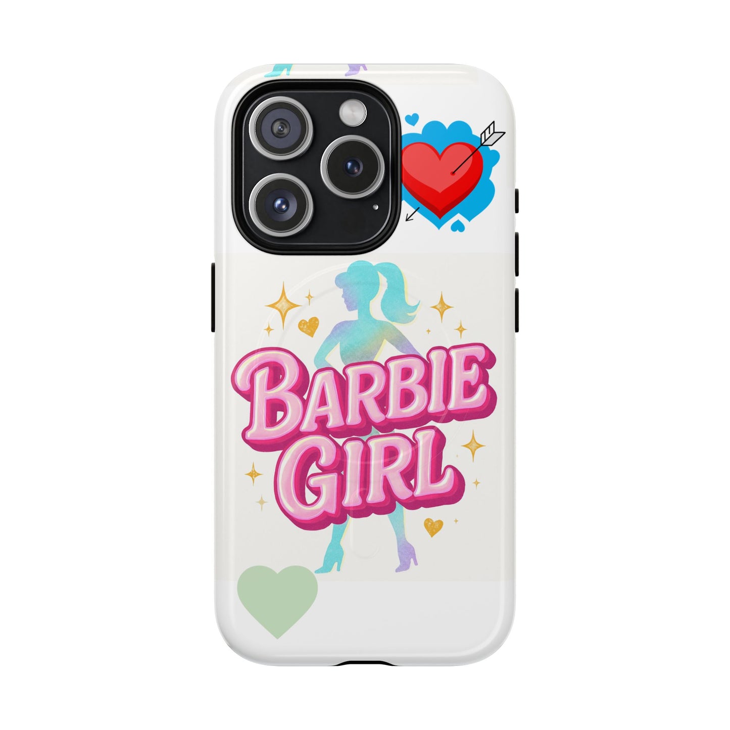 Barbie Girl Tough Magnetic Phone Case — Cute Pastel Silhouette Design