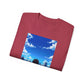 Anime Cityscape Tee — Boy Gazing at Blue Sky Graphic T-Shirt