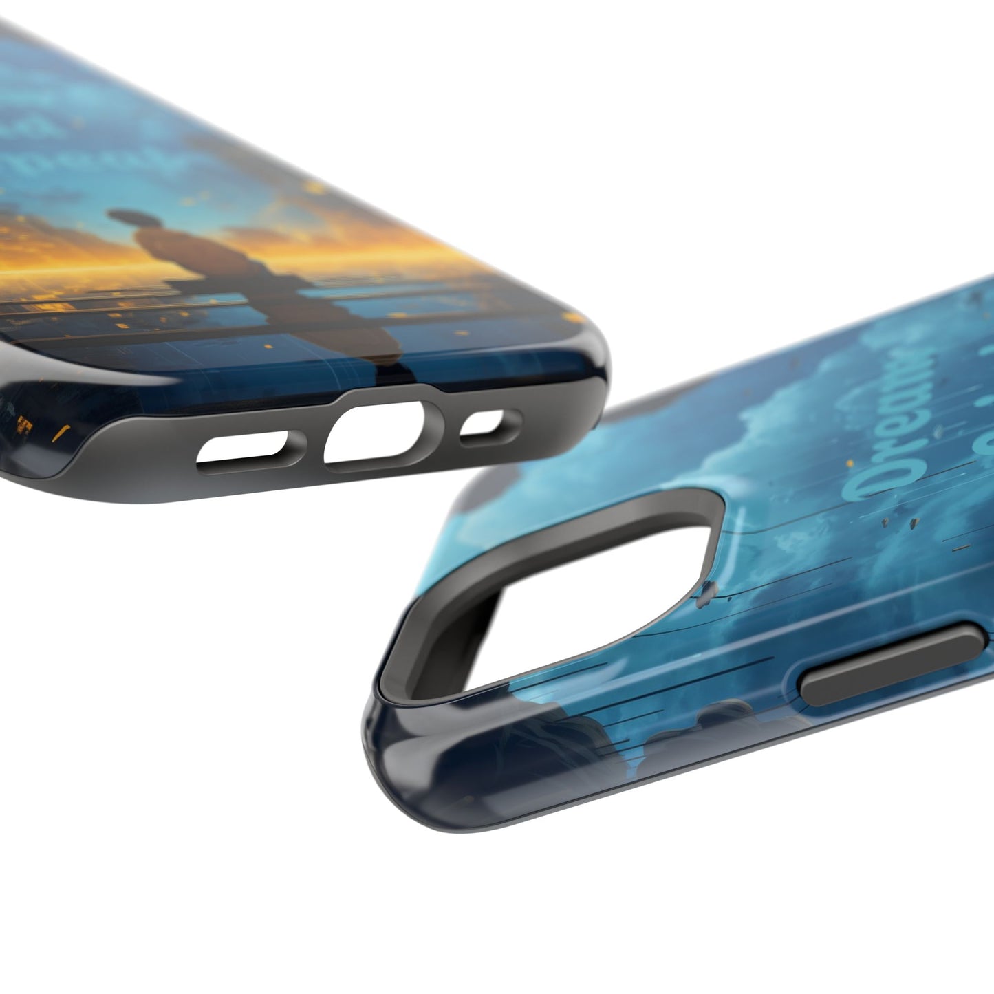 Impact-Resistant Case — "Dream Grind Repeat" Cityscape Phone Cover