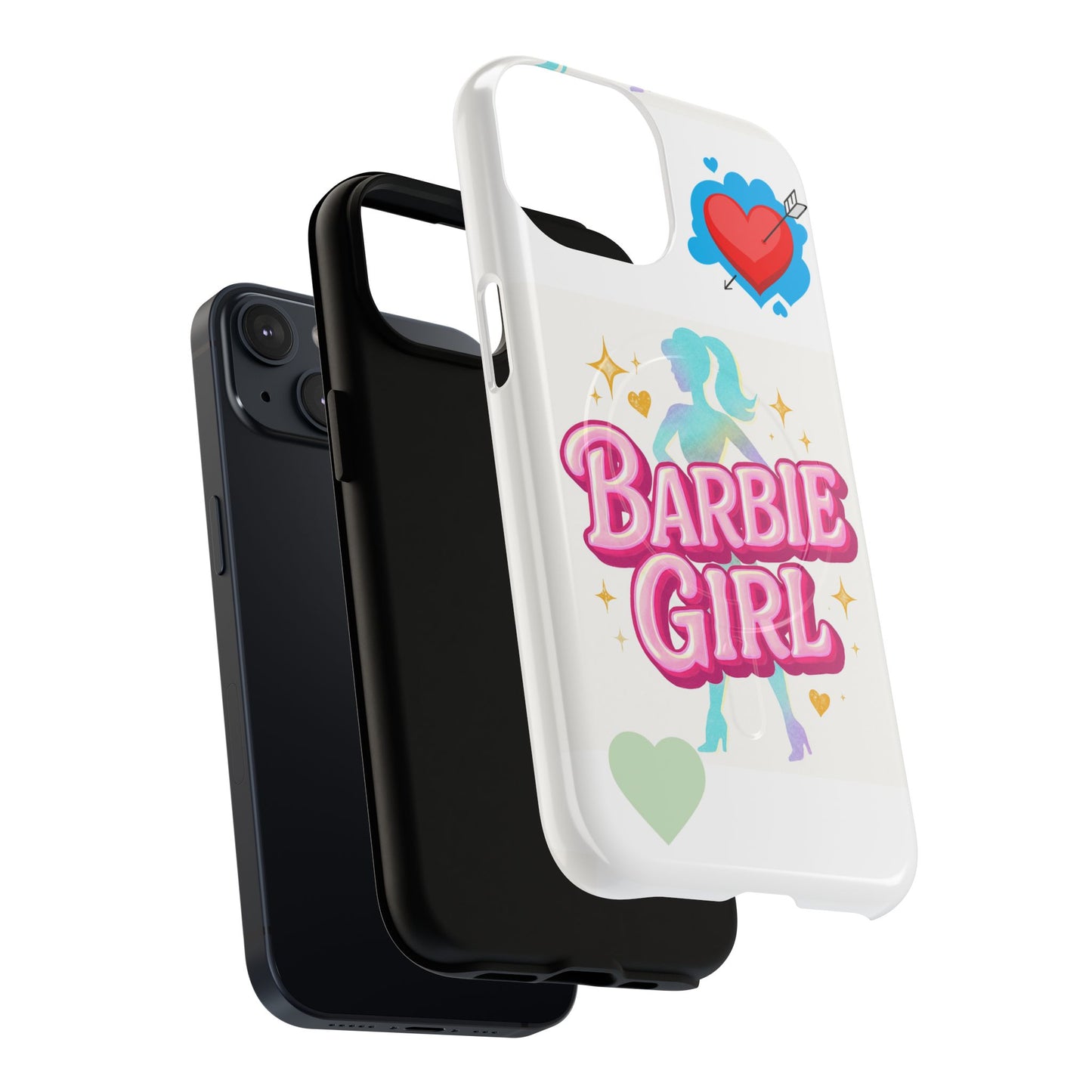 Barbie Girl Tough Magnetic Phone Case — Cute Pastel Silhouette Design