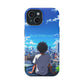 Phone Case — "Built Different" Anime Cityscape Impact-Resistant Case