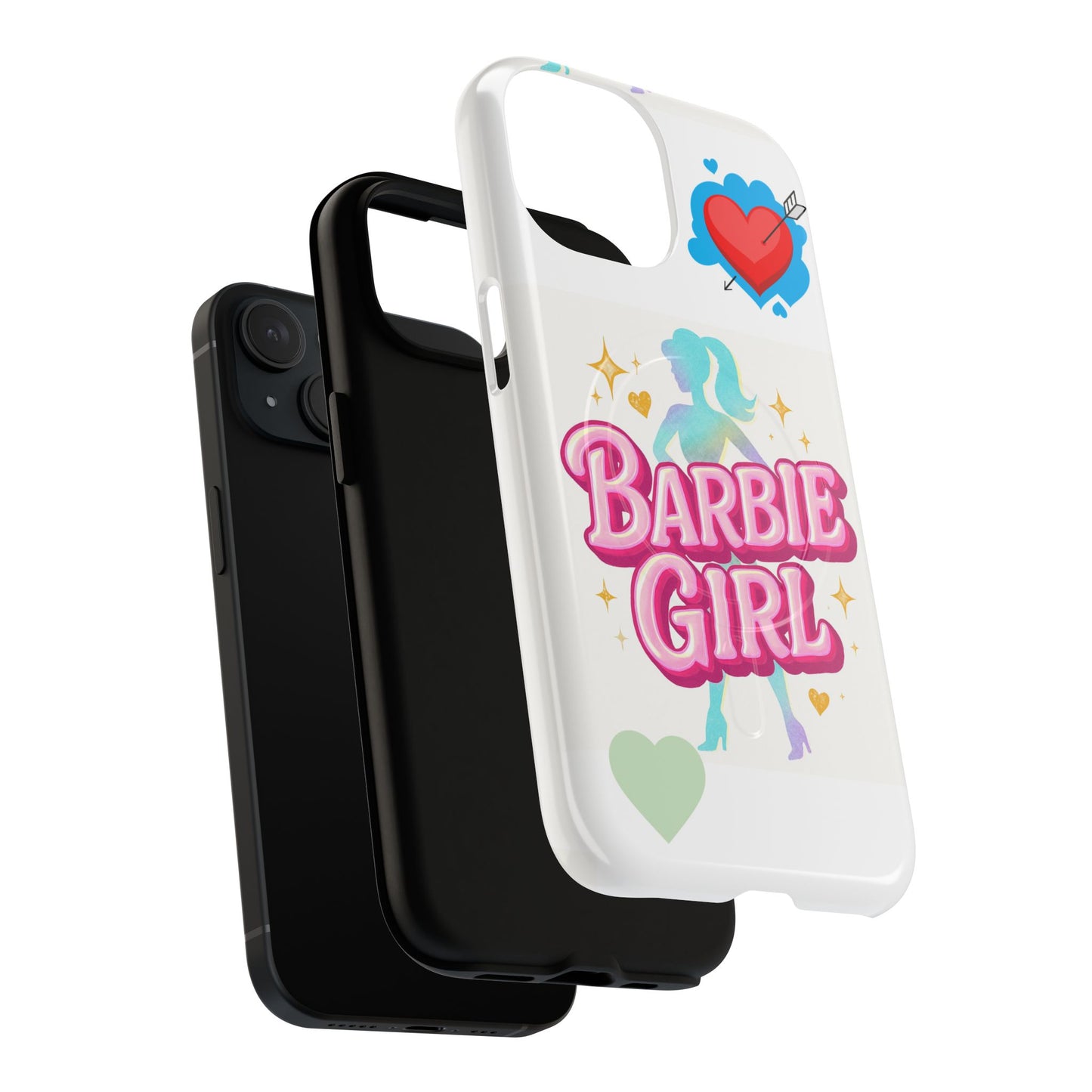 Barbie Girl Tough Magnetic Phone Case — Cute Pastel Silhouette Design