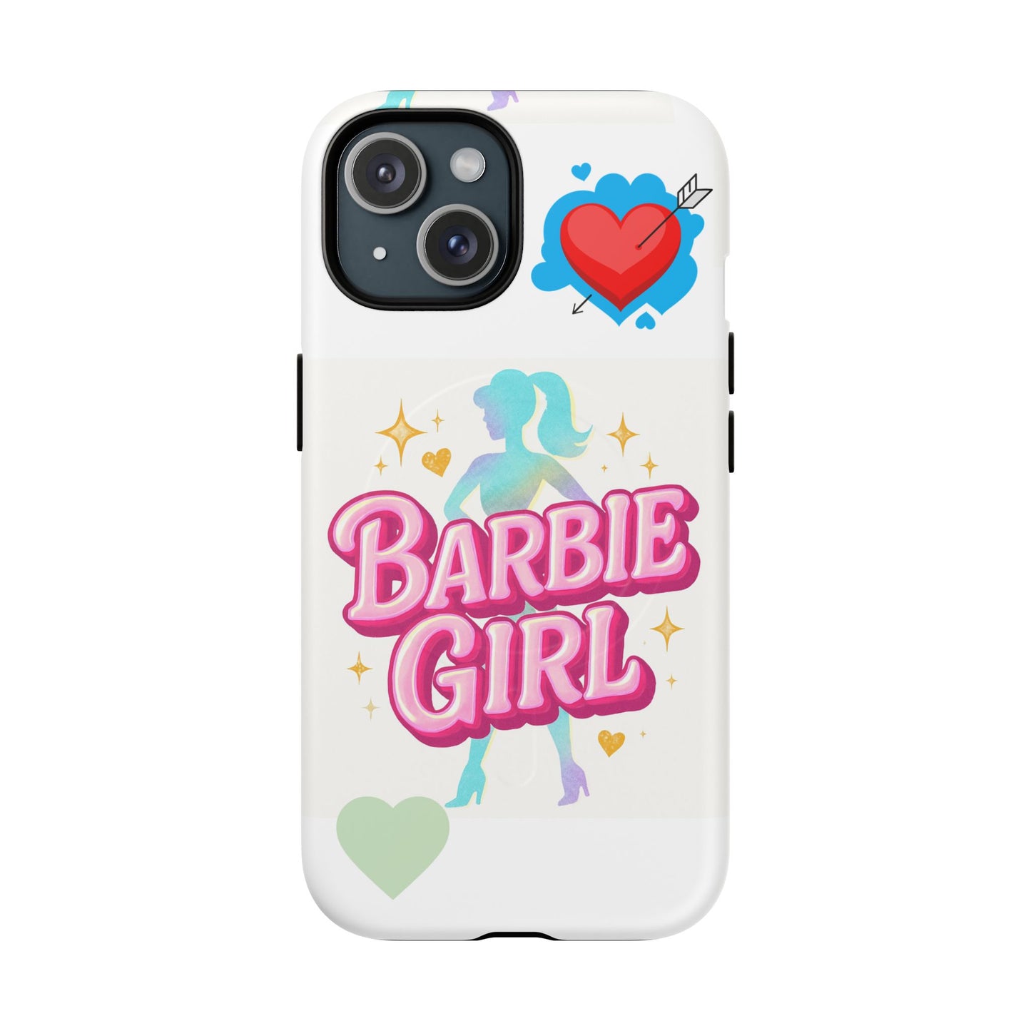Barbie Girl Tough Magnetic Phone Case — Cute Pastel Silhouette Design