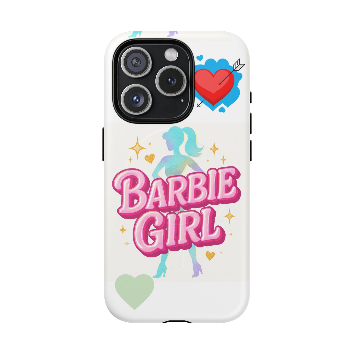 Barbie Girl Tough Magnetic Phone Case — Cute Pastel Silhouette Design
