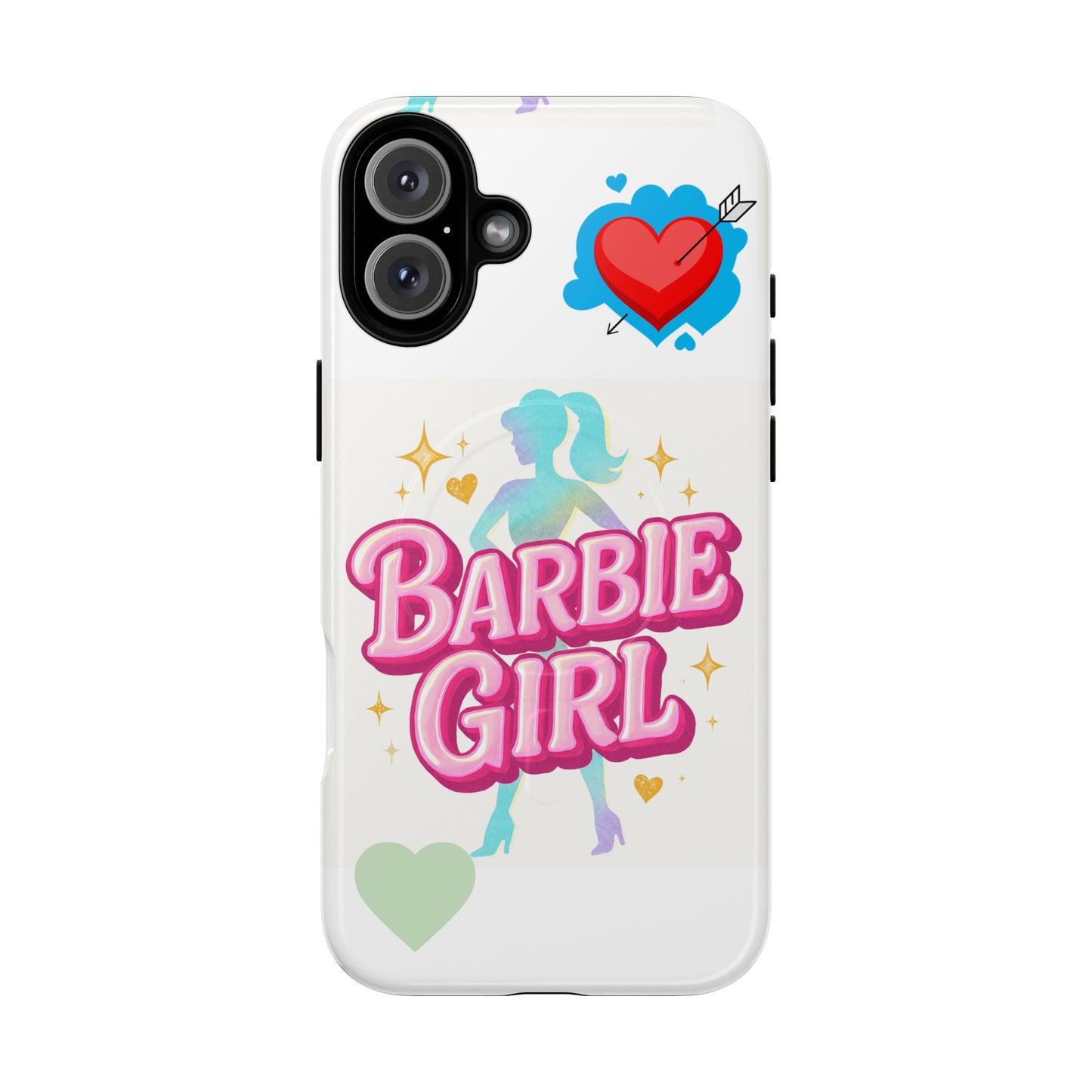 Barbie Girl Tough Magnetic Phone Case — Cute Pastel Silhouette Design