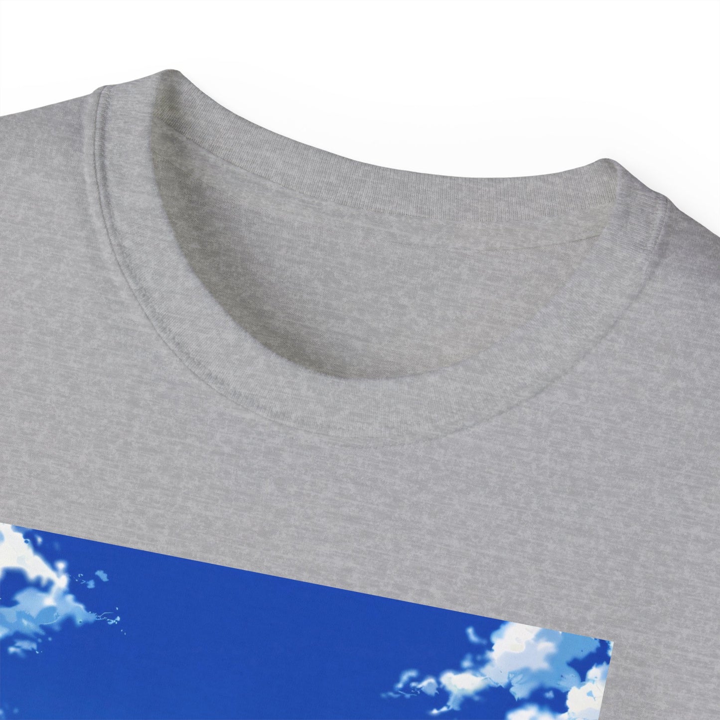 Anime Cityscape Tee — Boy Gazing at Blue Sky Graphic T-Shirt