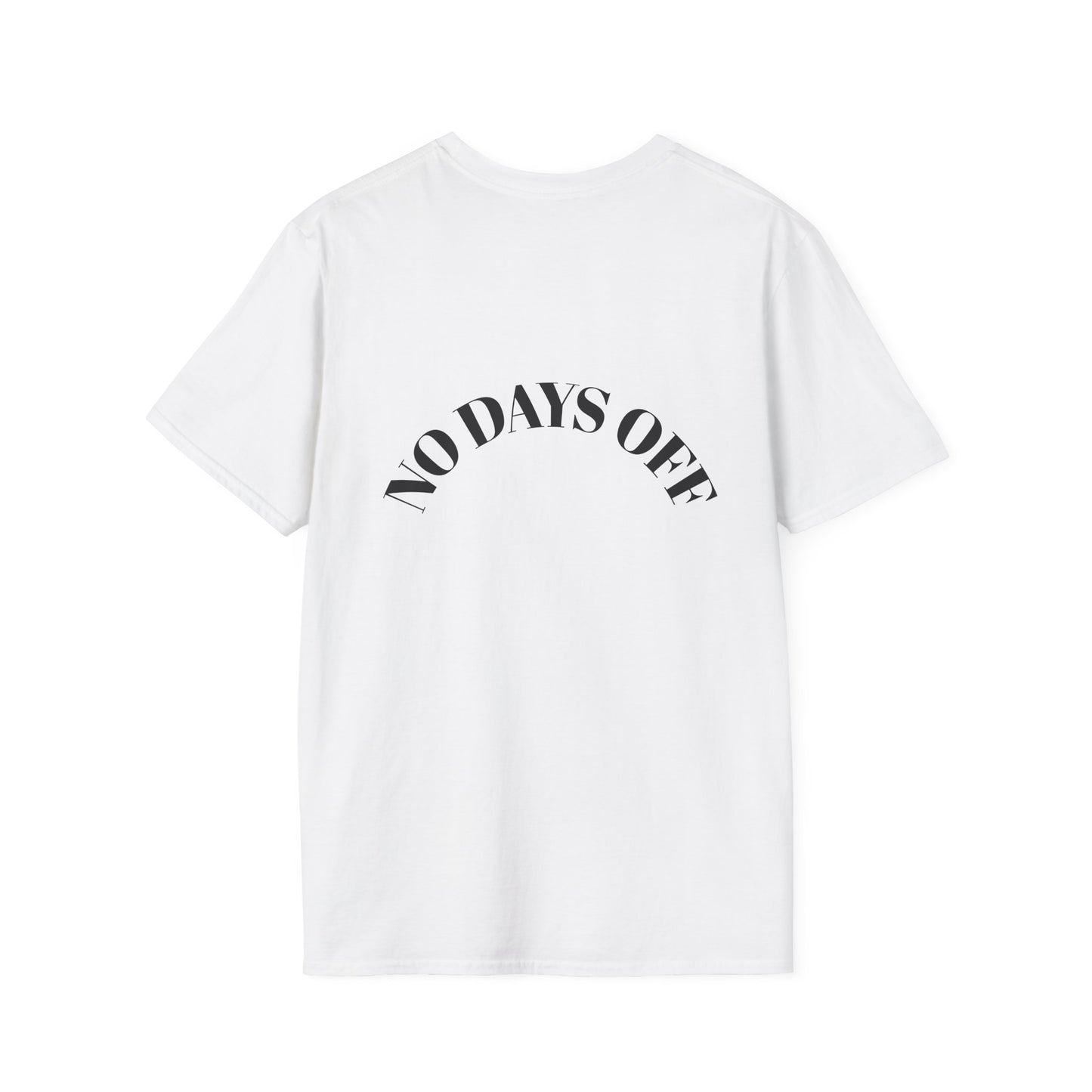 Motivational Fitness T-Shirt — “Stop Thinking Start Doing” / No Days Off