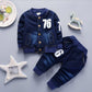 Boys Denim Long Sleeve Casual Suit