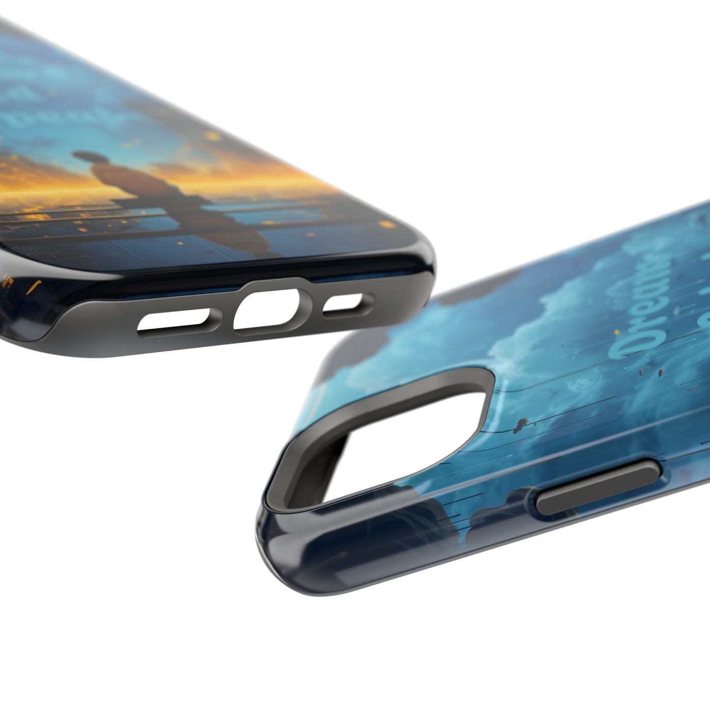 Impact-Resistant Case — "Dream Grind Repeat" Cityscape Phone Cover