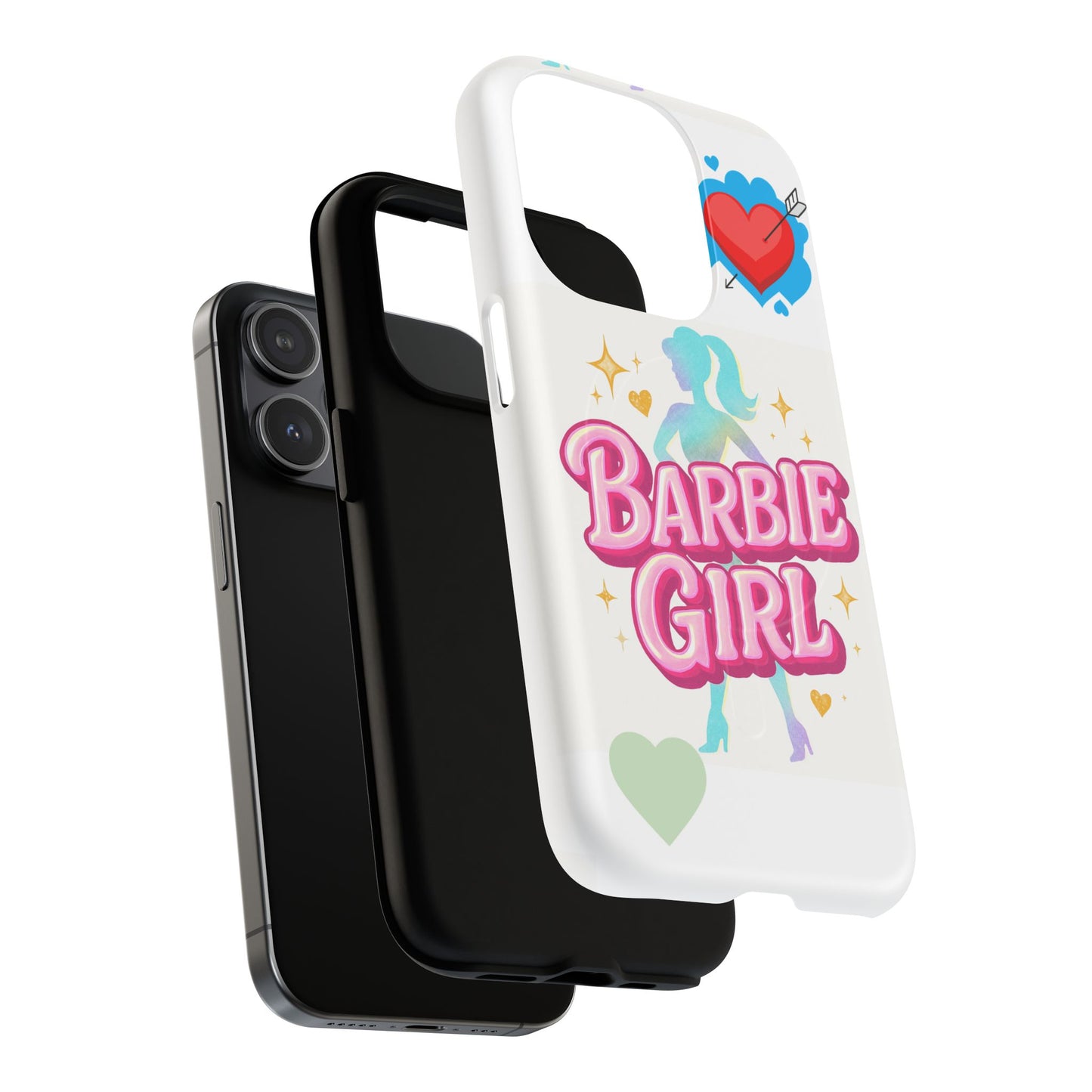 Barbie Girl Tough Magnetic Phone Case — Cute Pastel Silhouette Design