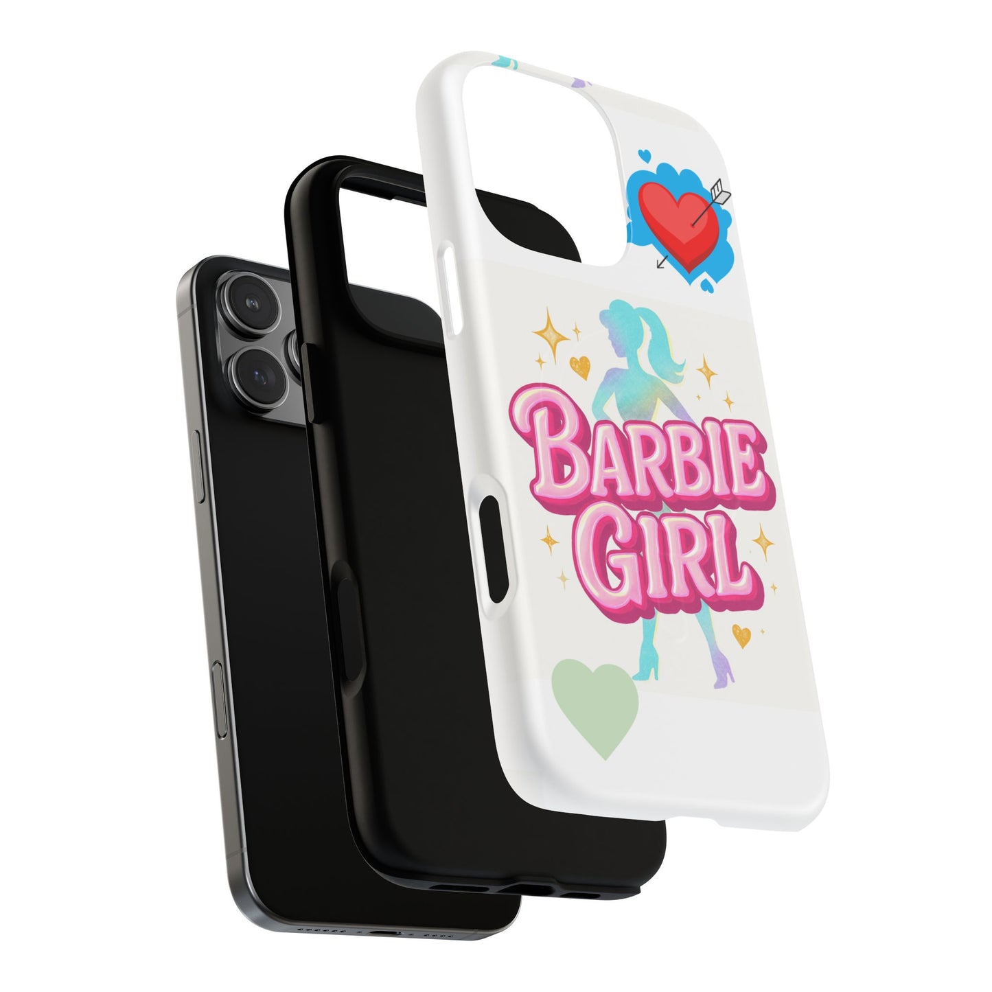 Barbie Girl Tough Magnetic Phone Case — Cute Pastel Silhouette Design