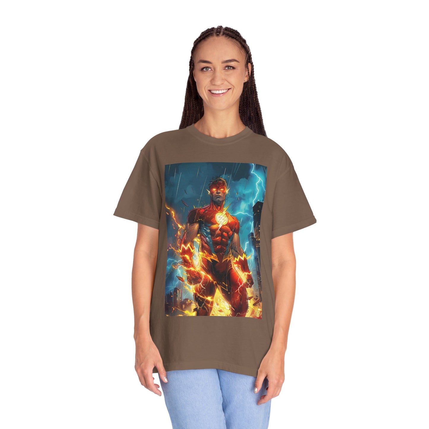Electric Phoenix Graphic T‑Shirt — 'Hustle. Heal. Rise.' Motivational Tee