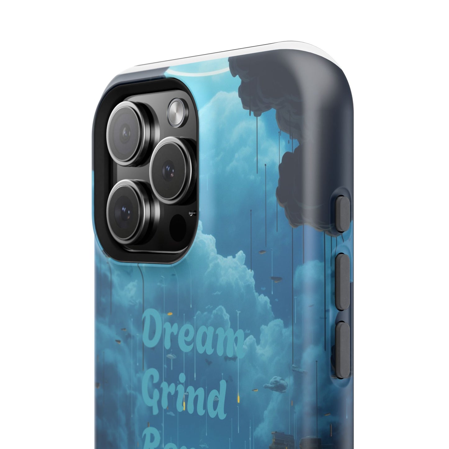 Impact-Resistant Case — "Dream Grind Repeat" Cityscape Phone Cover
