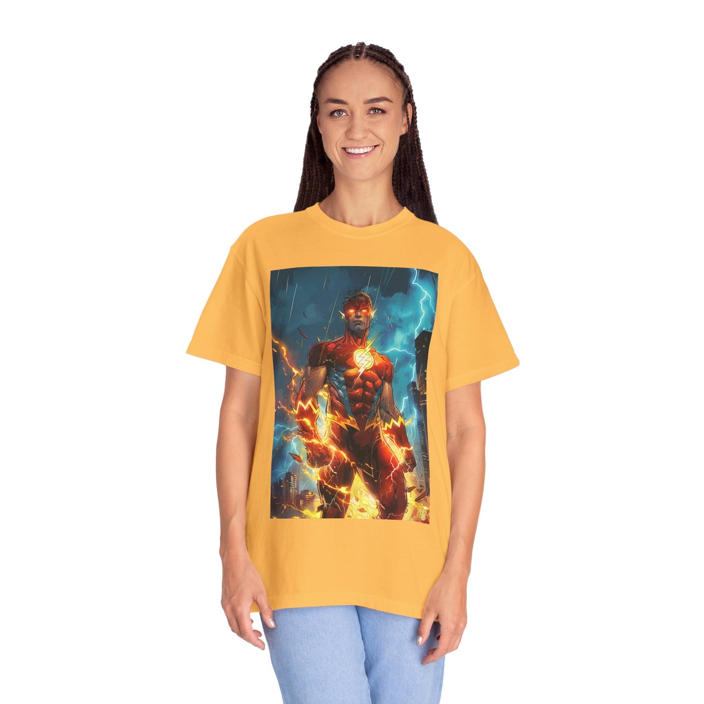 Electric Phoenix Graphic T‑Shirt — 'Hustle. Heal. Rise.' Motivational Tee