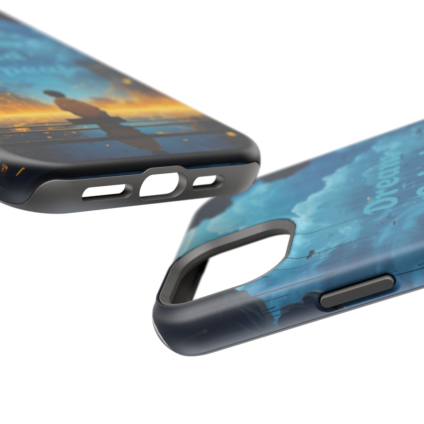 Impact-Resistant Case — "Dream Grind Repeat" Cityscape Phone Cover