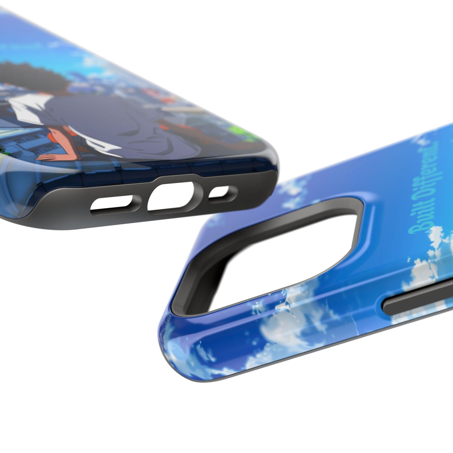 Phone Case — "Built Different" Anime Cityscape Impact-Resistant Case