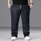 Loose-fit Straight-leg Plus-size Mens Baggy Pants With Elastic Waist