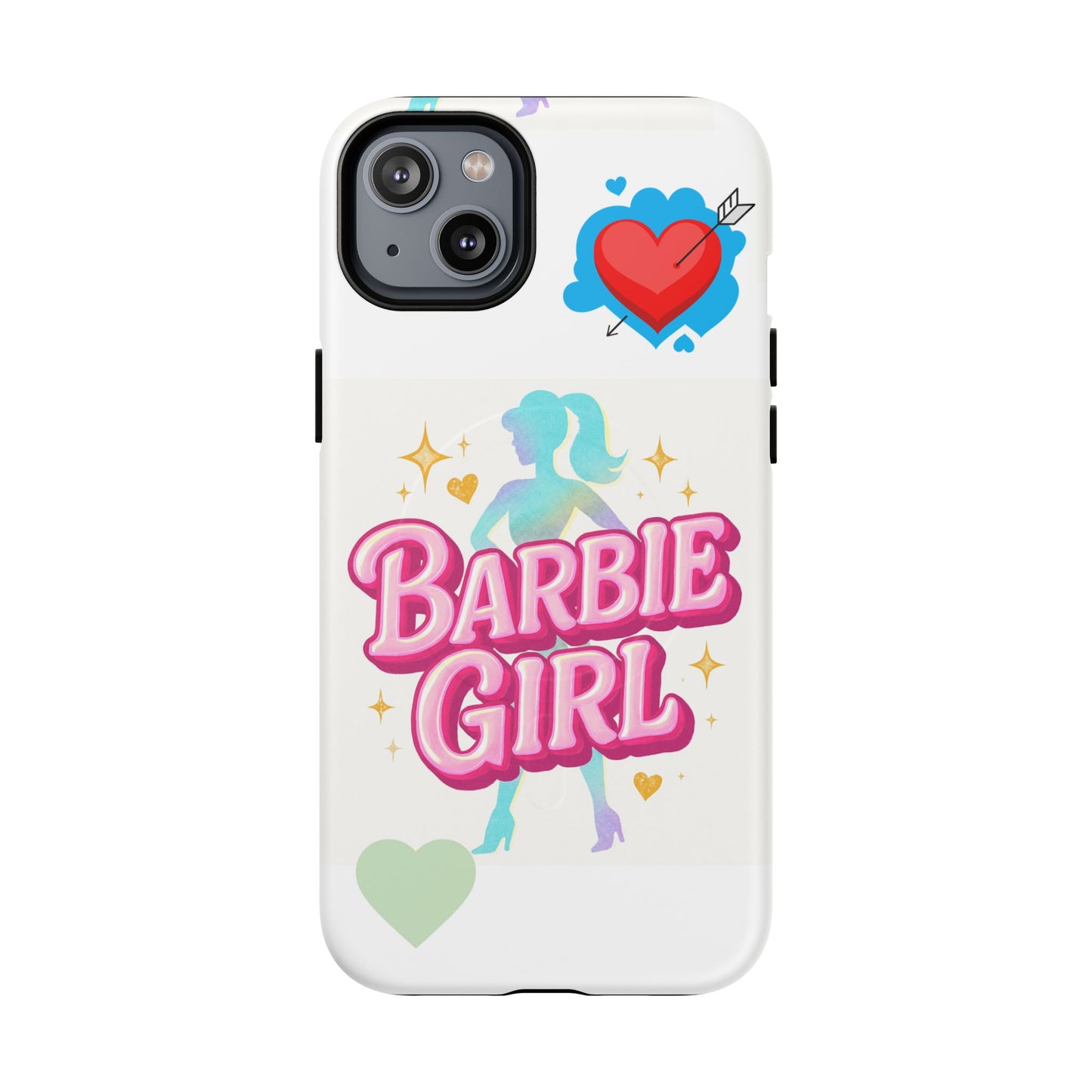 Barbie Girl Tough Magnetic Phone Case — Cute Pastel Silhouette Design
