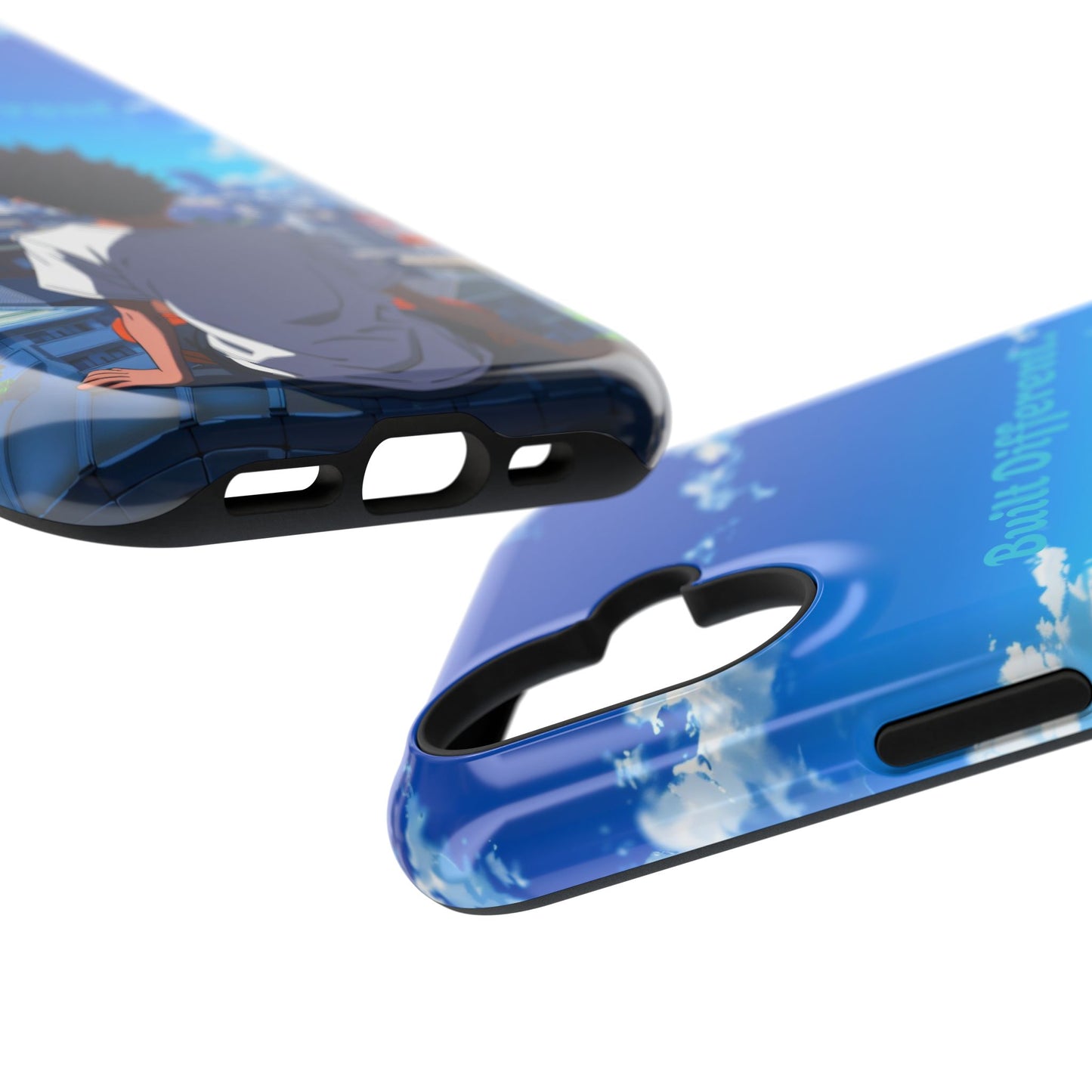 Phone Case — "Built Different" Anime Cityscape Impact-Resistant Case