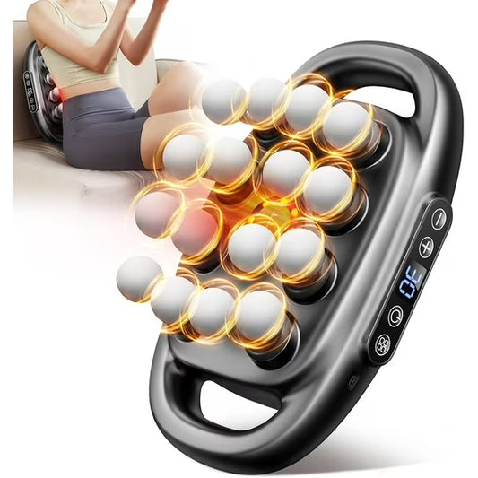 Muscle Relaxation Massager Multi-head Massage Gun Deep Tissue Body Fitness Muscle Electric Relax Massager For Back Shoulders Legs Foot 16 Heads