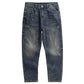 Retro Mens Loose-fit Plus-size Wide-leg Casual Denim Jeans