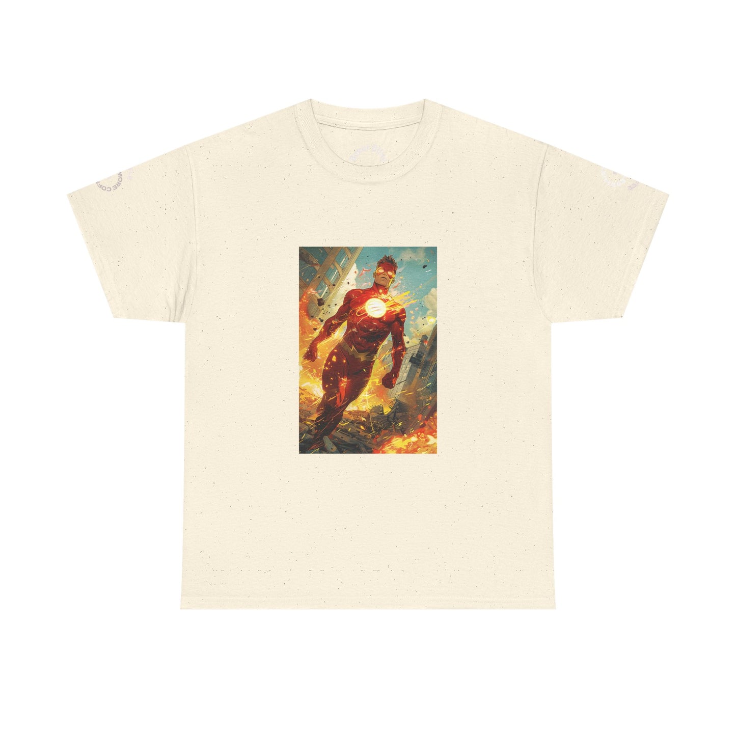 Heroic Iron Suit Graphic Tee — Futuristic Superhero Illustration T-Shirt