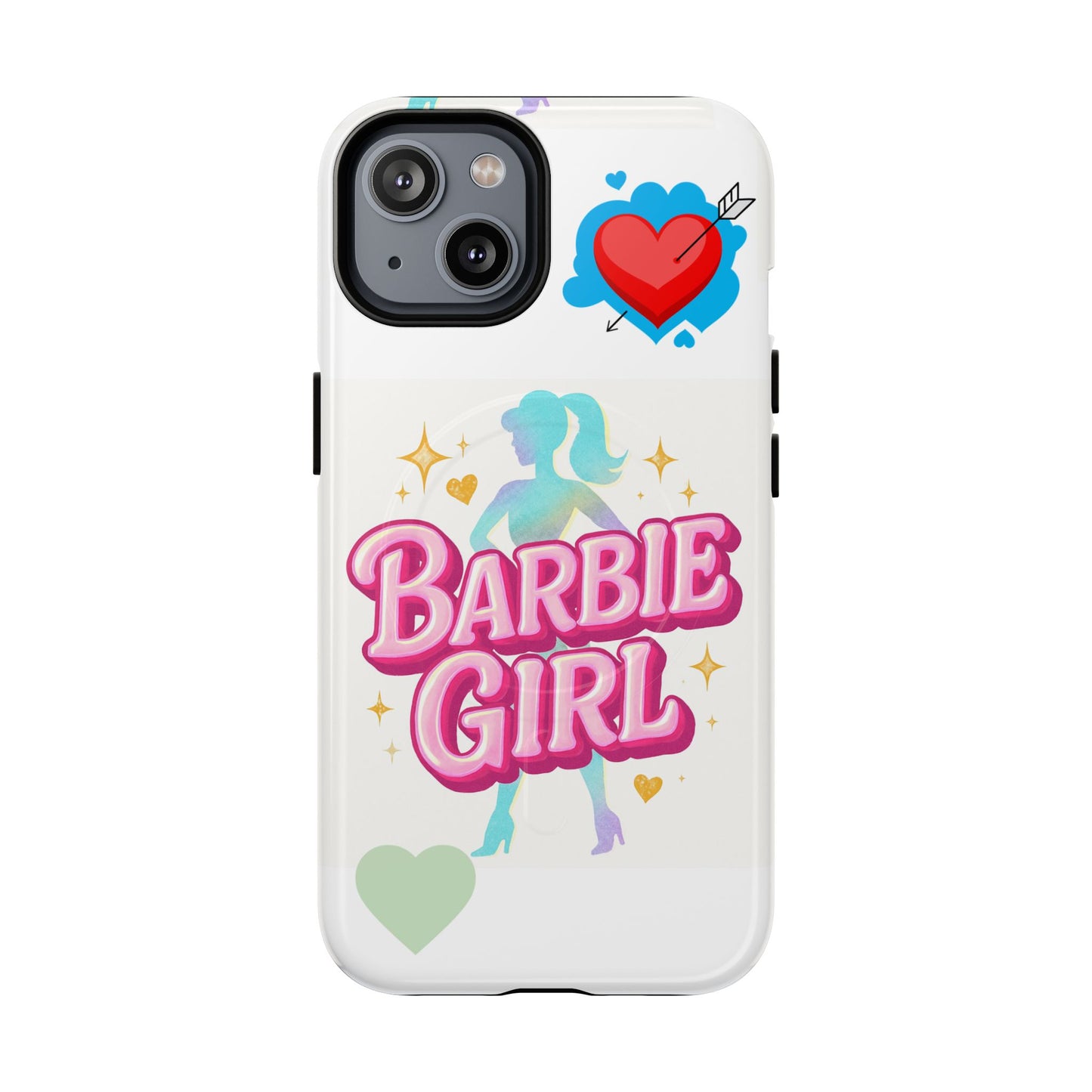 Barbie Girl Tough Magnetic Phone Case — Cute Pastel Silhouette Design