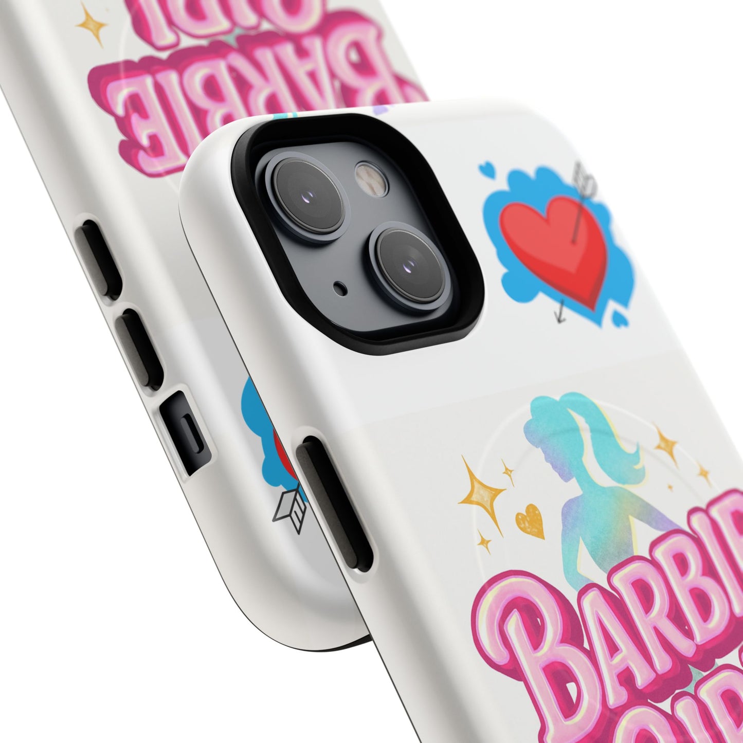 Barbie Girl Tough Magnetic Phone Case — Cute Pastel Silhouette Design