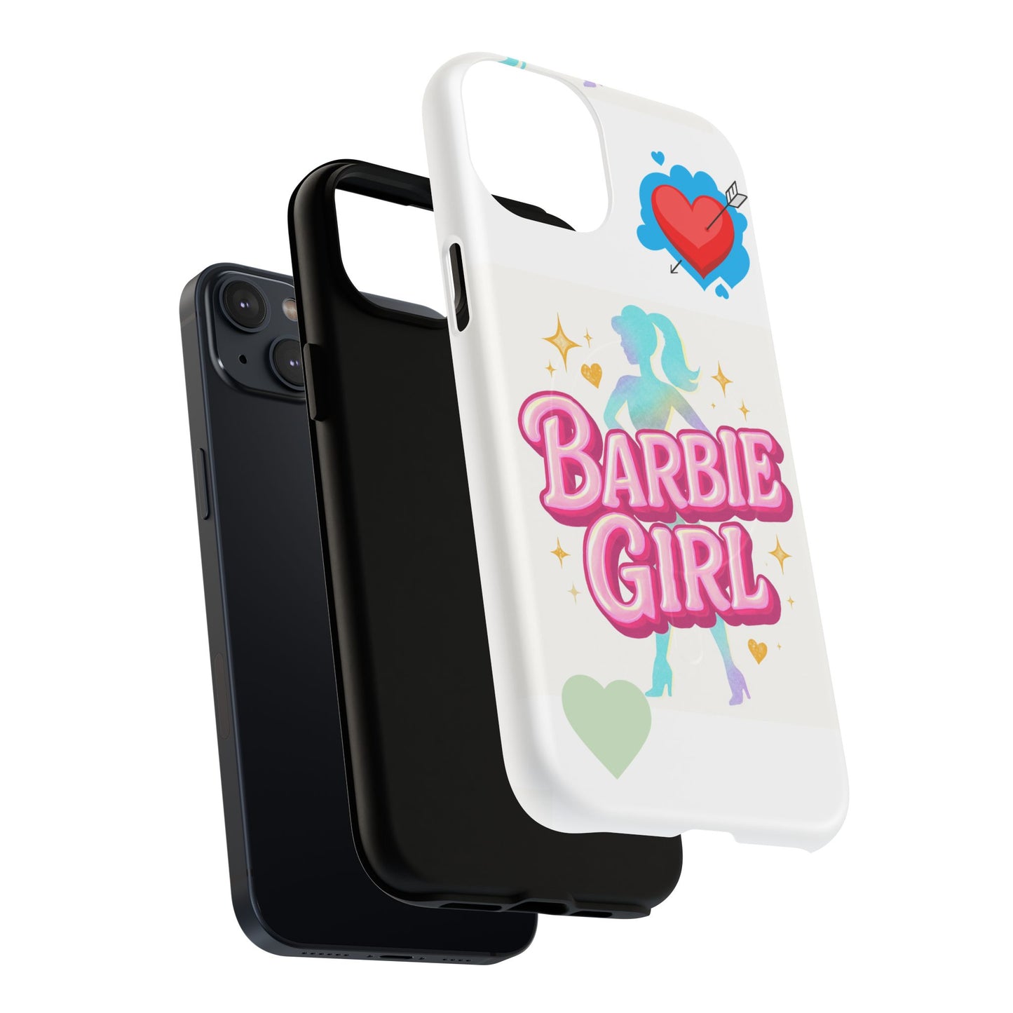 Barbie Girl Tough Magnetic Phone Case — Cute Pastel Silhouette Design