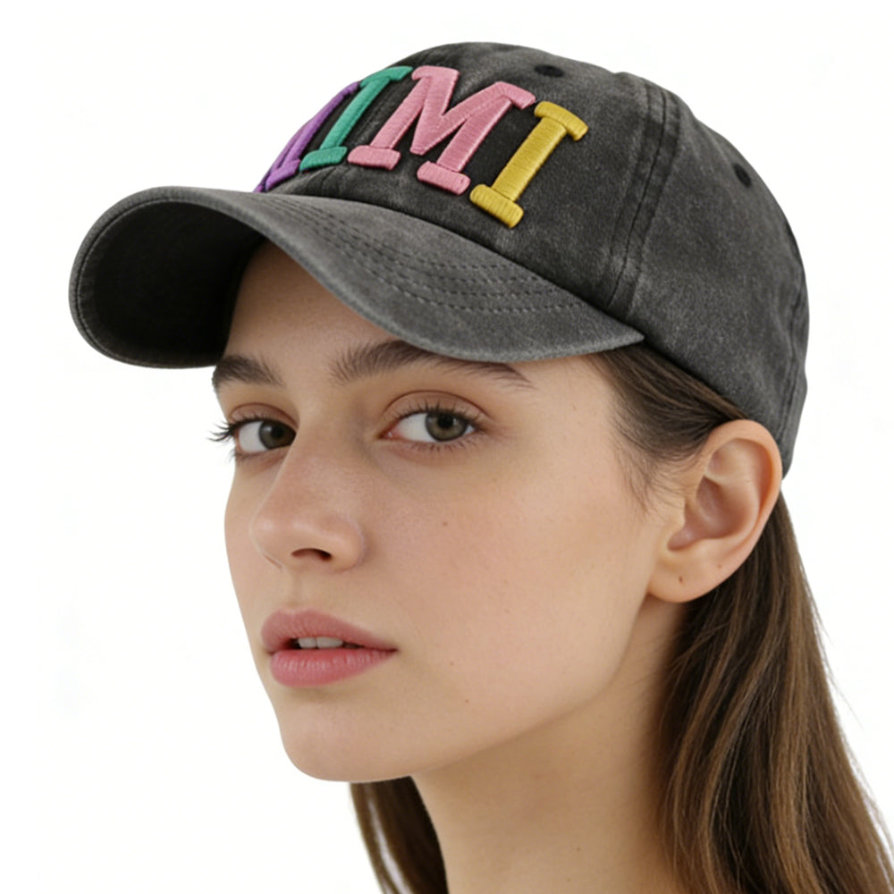 2pcs Funny Mimi Hat For Men Women, Adjustable Embroidered Wash Cotton Baseball Cap
