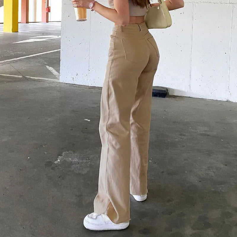 Fashion Loose y2k Jeans Women High Waist Stretch Wide Leg Femme Trousers Casual Comfort Denim Mom Pants 2021 Washed Jean Pants