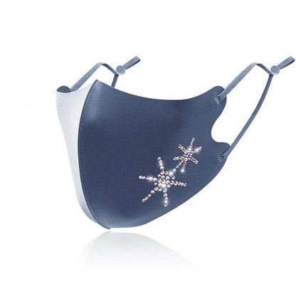 Adjustable Safe Reusable Anti Haze Sun protection Breathable Rhinestone Anti-Dust Face Cover Dust Mask Health Care Face Mask