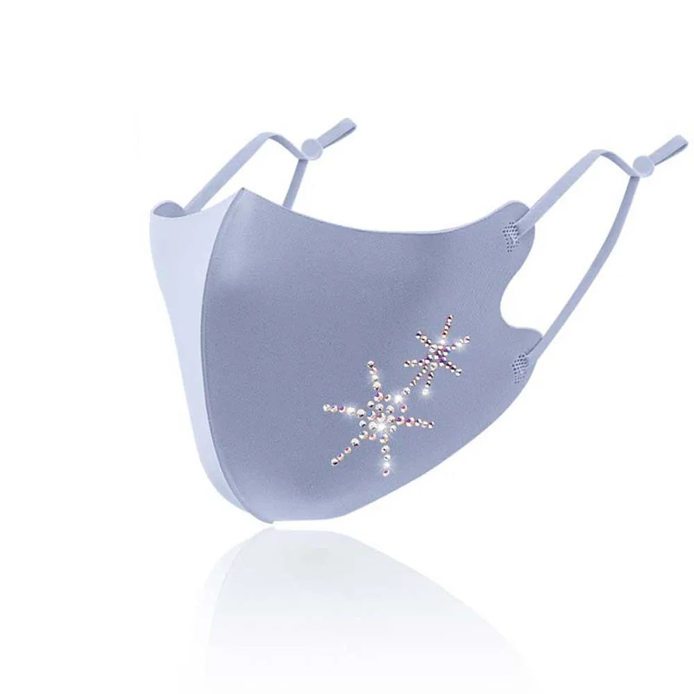 Adjustable Safe Reusable Anti Haze Sun protection Breathable Rhinestone Anti-Dust Face Cover Dust Mask Health Care Face Mask