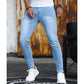 2025 Spring Men Designer Narrow Leg Jeans Male Comfortable Baggy Straight Leg Denim Pants Classic Solid Casual Daily Trousers