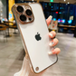 Frameless Luxury Plating Thin Case For iPhone 16 15 14 13 12 11 Pro Plus Max Promax Shockproof Lens Film Bumper Clear Hard Cover