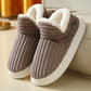 2025 Fashion Couple Winter Warm Plush Slippers Thick Sole Non Slip Casual Cotton Shoes Woman Corduroy Soft Indoor Home Slippers