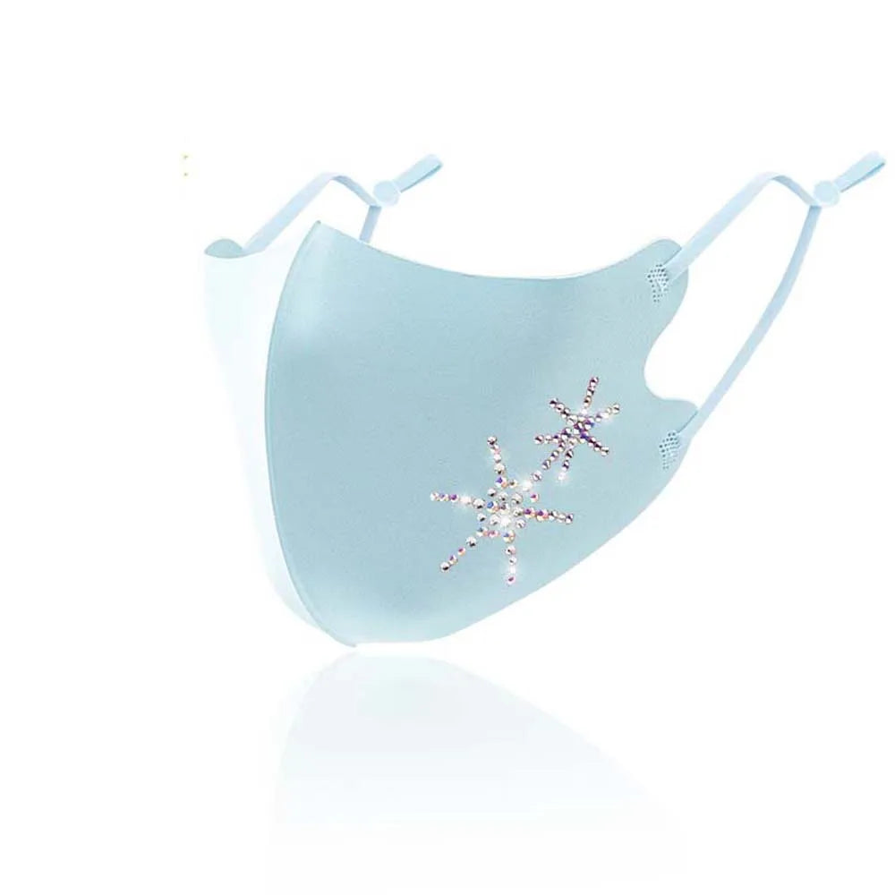 Adjustable Safe Reusable Anti Haze Sun protection Breathable Rhinestone Anti-Dust Face Cover Dust Mask Health Care Face Mask
