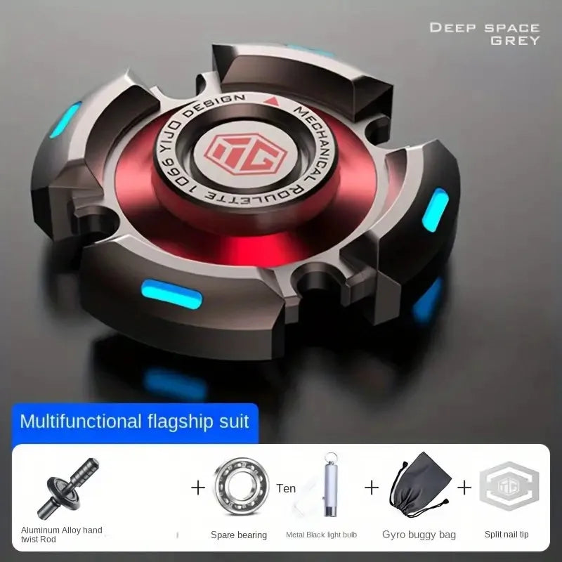Fidget Spinners for Adults and Kids, Stress Anxiety ADHD Relief Figets Toy, Metal Finger Hand Spinner Toys with Luminous Light