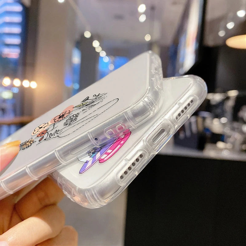 Aesthetic Cases For iPhone 14 Cases Iphone 11 13 15 Pro Max 12 Pro XR 7 8 SE 2022 2020 X Xs 6 Plus 13 Mini Silicon Fundas Cover