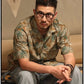 Summer Short-sleeved Floral Shirt Men Retro Hong Kong Style Quick-drying Summer Cardigan Trendy