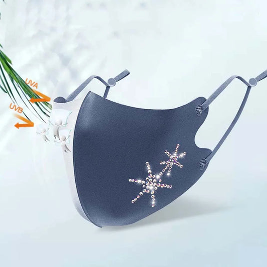 Adjustable Safe Reusable Anti Haze Sun protection Breathable Rhinestone Anti-Dust Face Cover Dust Mask Health Care Face Mask