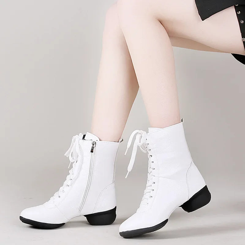 XIHAHA Dancing Boots Woman Jazz Dance Shoes High Quality Soft Women's Ballroom Modern Dancing Shoes Ladies Boots Sneakers