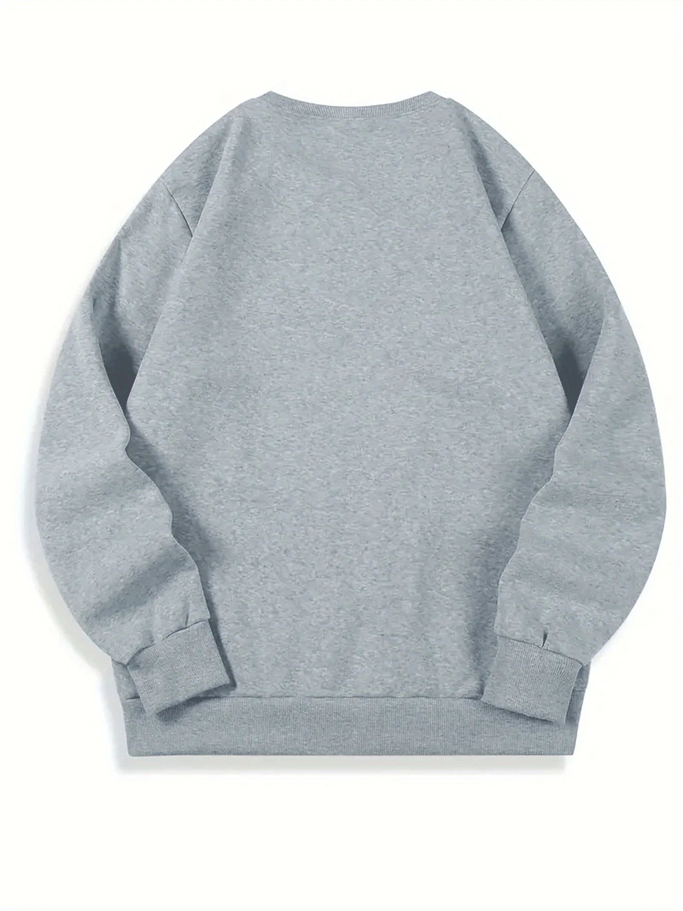 Men's autumn and winter warm casual loose Colombian architectural pattern printed long sleeved round neck sweatshirt