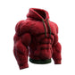 2026 Men's Fashion Flannel Hoodie Pullover Abdominal Muscle Design Sportswear Autumn Winter Casual Long Sleeve Hooded Sweatshirt