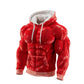 2026 Men's Fashion Flannel Hoodie Pullover Abdominal Muscle Design Sportswear Autumn Winter Casual Long Sleeve Hooded Sweatshirt