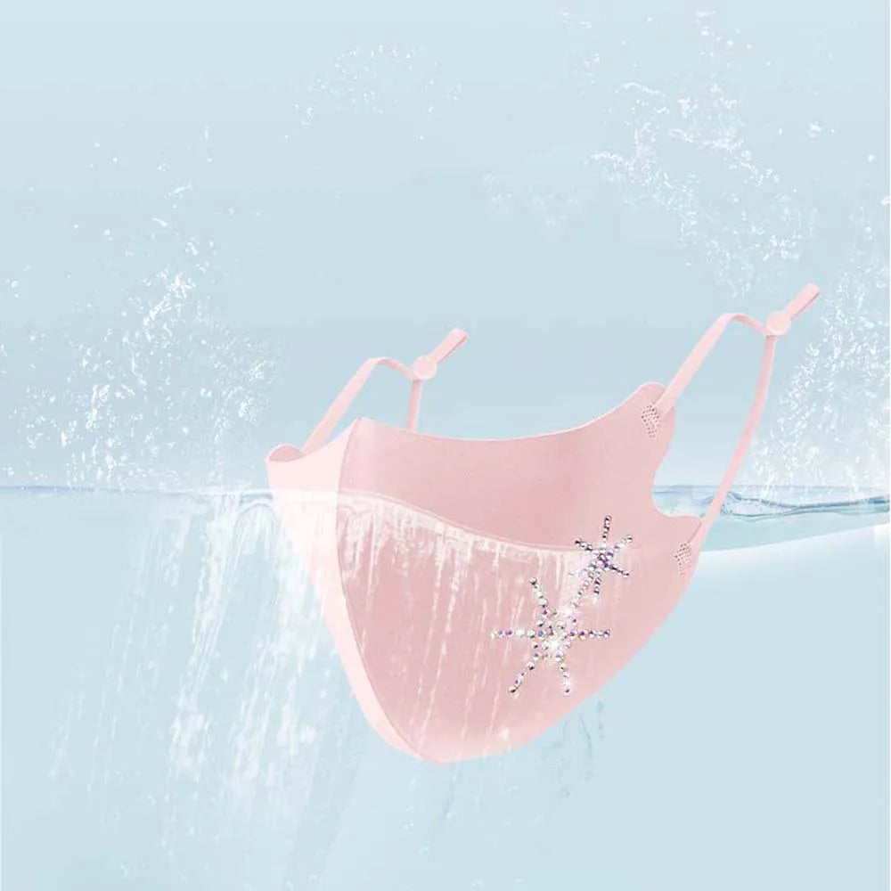 Adjustable Safe Reusable Anti Haze Sun protection Breathable Rhinestone Anti-Dust Face Cover Dust Mask Health Care Face Mask