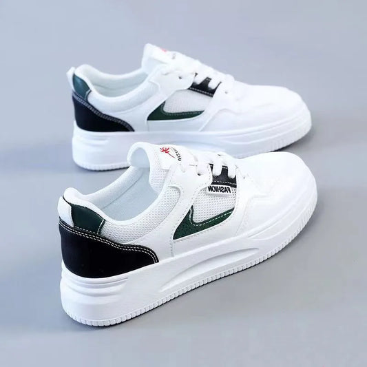 White flat women shoes