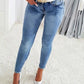 Women's Jeans Fashion Summer 2023 Rhinestone Beads Butterfly Pattern Split Bottom Jeans Tights Casual Versatile Street Clothing