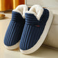 2025 Fashion Couple Winter Warm Plush Slippers Thick Sole Non Slip Casual Cotton Shoes Woman Corduroy Soft Indoor Home Slippers